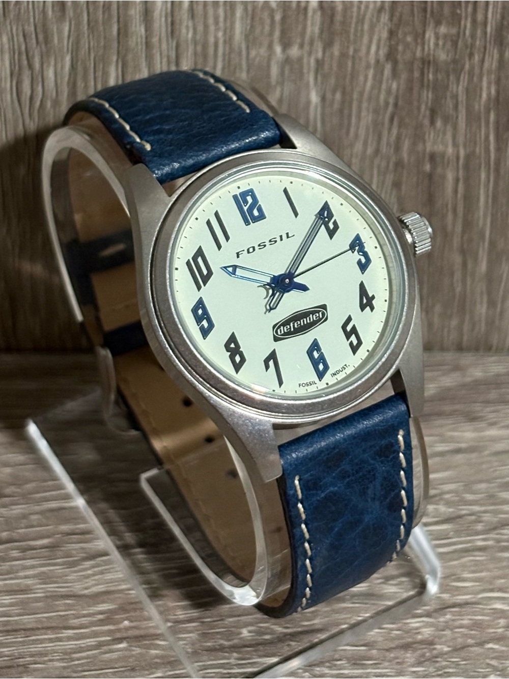 Blue Fossil Defender Men’s Watch With New Battery